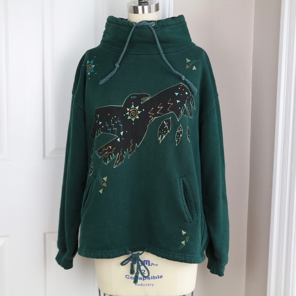 Vintage Hand-Painted Native American Sweatshirt - Picture 1 of 7